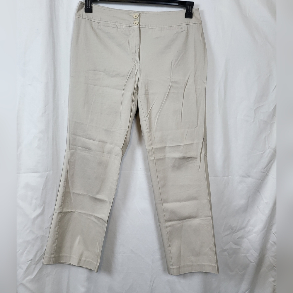 Lane Bryant Women's Ivory Straight Leg Career Y2K Dress Pants 16 Average Vintage